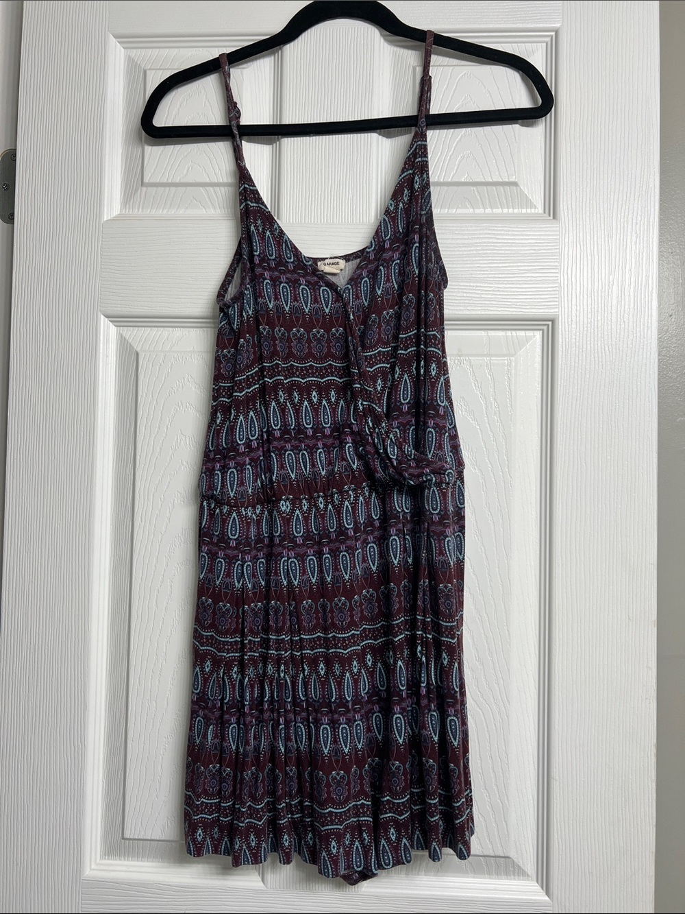 Garage patterned romper